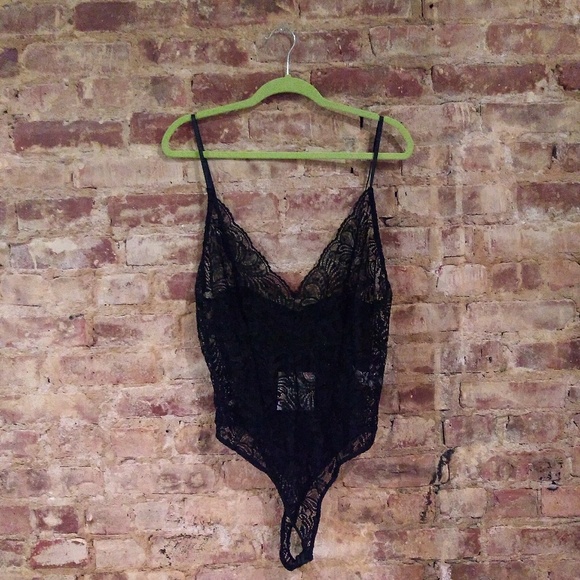 Missguided Tops - NWT Missguided Black Lace Bodysuit
